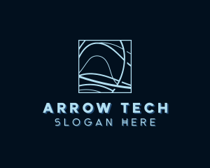 Abstract Tech Wave logo design