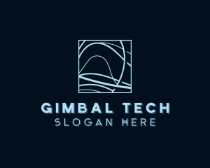 Abstract Tech Wave logo design