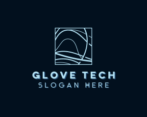 Abstract Tech Wave logo design