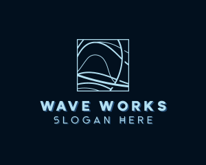 Abstract Tech Wave logo design