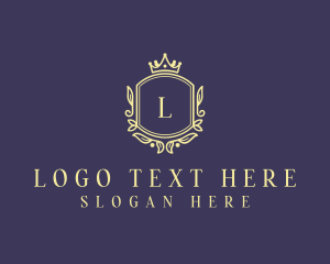 Regal - Crown Shield  Boutique logo design