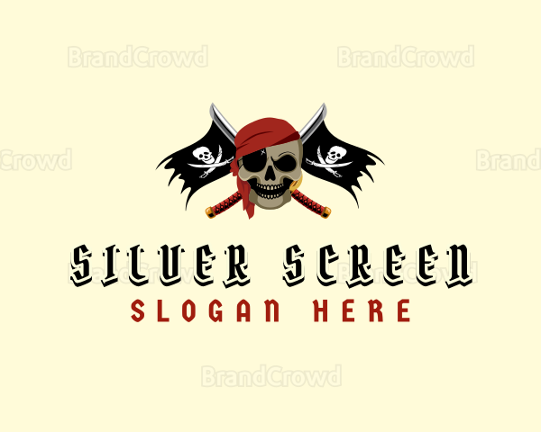 Pirate Flag Sword Logo