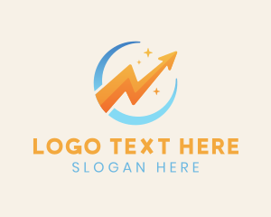 Statistics - Lightning Arrow Logistic logo design