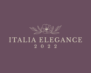 Floral Elegant Spa Wordmark logo design