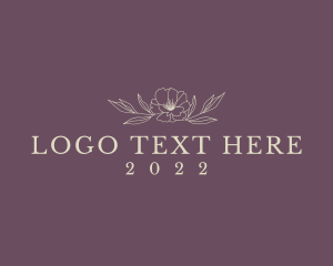 Vlog - Floral Elegant Spa Wordmark logo design
