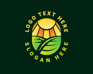 Solar - Sun Leaf Gardening logo design