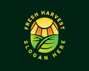 Produce - Sun Leaf Gardening logo design