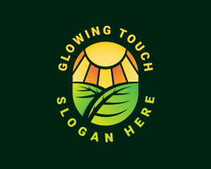 Sun Leaf Gardening logo design