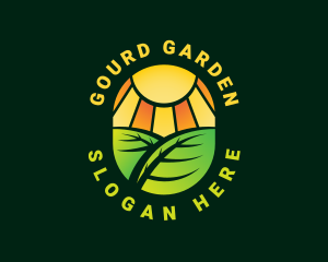 Sun Leaf Gardening logo design