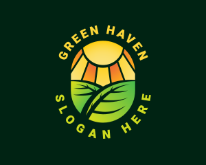 Garden - Sun Leaf Gardening logo design