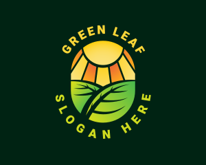 Leaf - Sun Leaf Gardening logo design