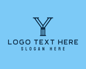 Letter Y - Generic Initial Letter Y Column logo design