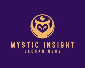 Mystic Lunar Owl logo design