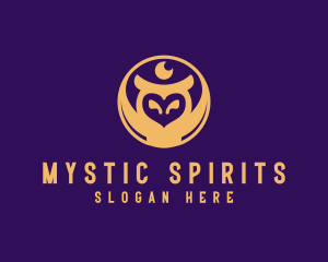 Mystic Lunar Owl logo design