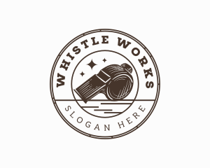 Rustic Sports Whistle logo design