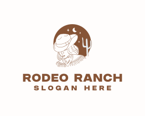 Cowgirl - Cowgirl Star Rodeo logo design