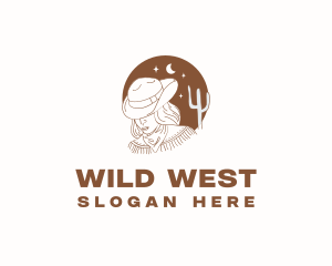 Cowgirl Star Rodeo logo design