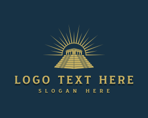 Ancient - Historical Landmark Pyramid logo design