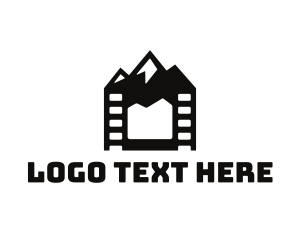 Film - Film Media Mountain Peak logo design