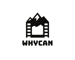 Film - Film Media Mountain Peak logo design