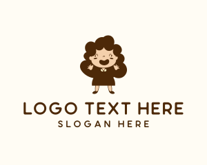 Teenager - Happy Pretty Girl logo design