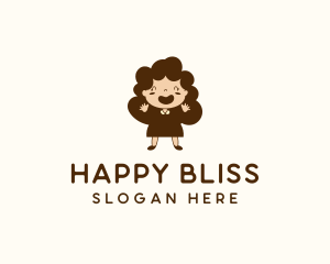 Happy Pretty Girl logo design