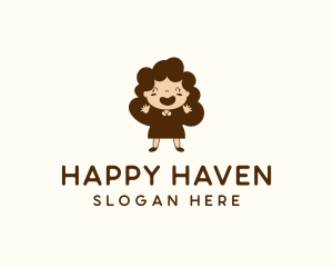 Happy Pretty Girl logo design