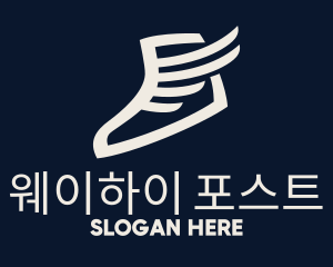 Wing Sneaker Shoe logo design