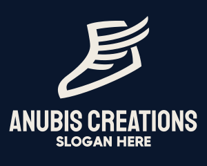 Wing Sneaker Shoe logo design