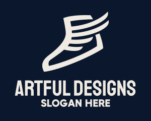 Wing Sneaker Shoe logo design