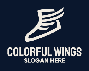 Wing Sneaker Shoe logo design