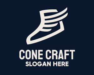 Wing Sneaker Shoe logo design