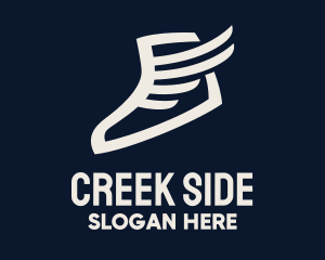 Wing Sneaker Shoe logo design