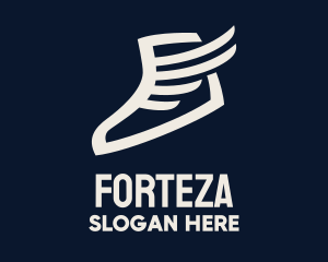 Wing Sneaker Shoe logo design