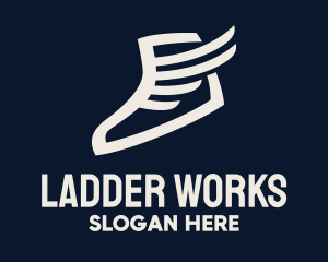 Wing Sneaker Shoe logo design