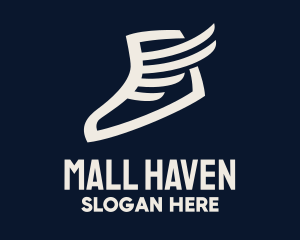 Wing Sneaker Shoe logo design