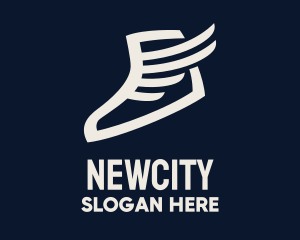 Wing Sneaker Shoe logo design