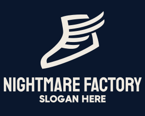 Wing Sneaker Shoe logo design