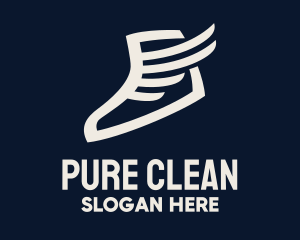 Wing Sneaker Shoe logo design