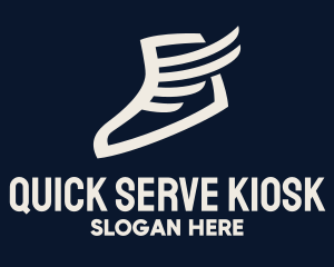 Wing Sneaker Shoe logo design