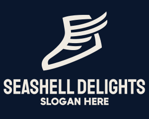 Wing Sneaker Shoe logo design