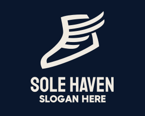 Shoe - Wing Sneaker Shoe logo design