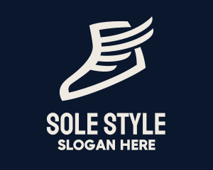 Shoe - Wing Sneaker Shoe logo design