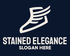 Wing Sneaker Shoe logo design