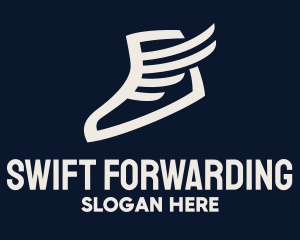 Wing Sneaker Shoe logo design