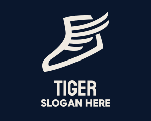 Wing Sneaker Shoe logo design