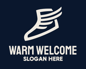 Wing Sneaker Shoe logo design