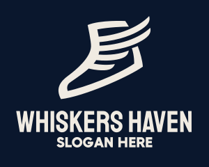 Wing Sneaker Shoe logo design