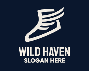 Wing Sneaker Shoe logo design