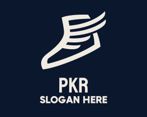 Wing Sneaker Shoe logo design